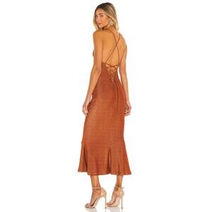 Misha 'Greta' Brown Nylon Dress Size 2